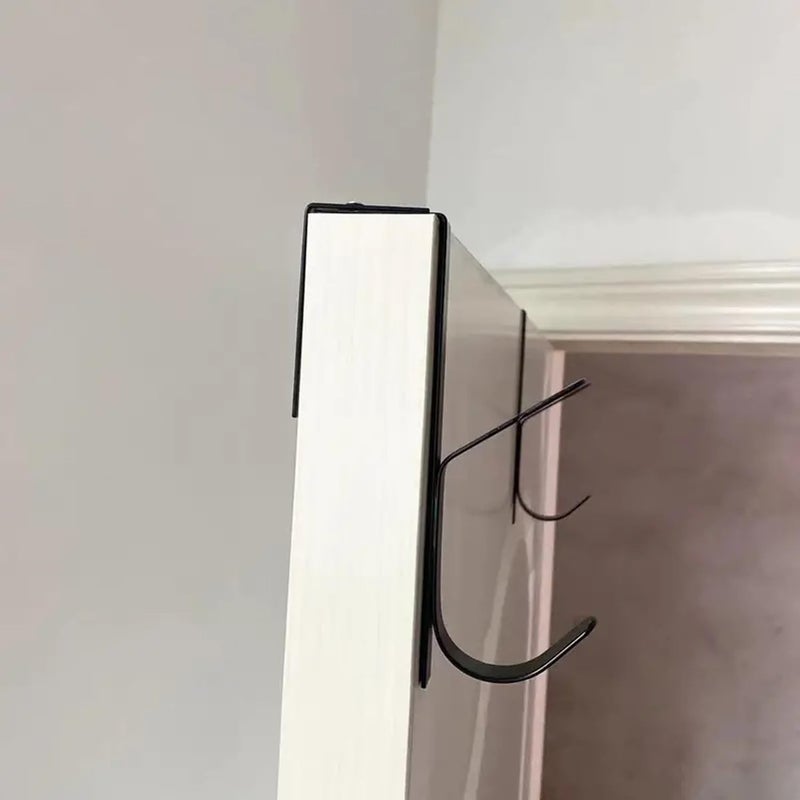UtySty 2 Pack Coat Hooks Cubicle Wall Mount Double Hook Sturdy Adjustable Over Door Hanger for Cubicle Panel Partition Hanging Hats Bag Backpack Hoodie Sweater Jacket Purse Bathroom Bedroom Office - Image 4